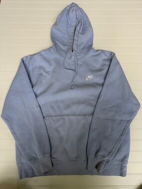 Nike Light Blue Hoodie with Black Swoosh Tag
